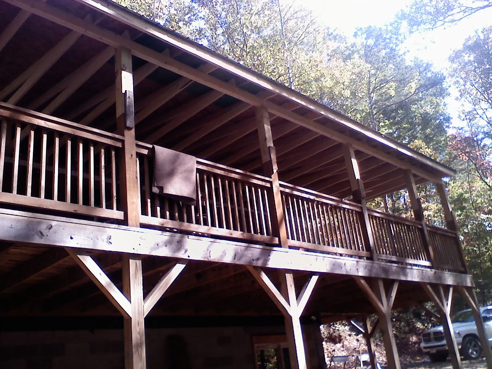 Timber framing under a new elevated porch and deck — Roof Leak Repair in Camilla by Roofing Brothers